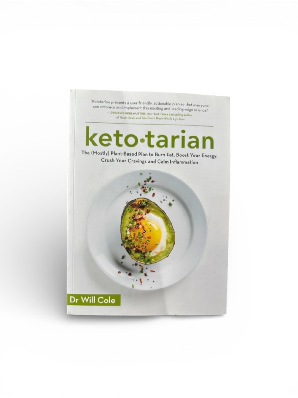 Ketotarian Cookbook - White & Green Back Cover